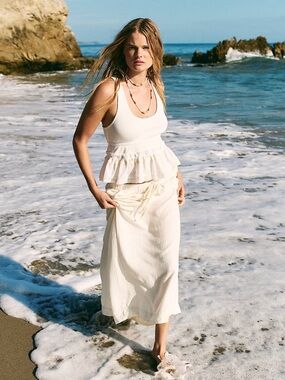 NWT FREE PEOPLE FREE EST TOO CUTE TANK TOP CLEAN IVORY